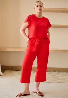 Plus Size Linen Blend Pants
