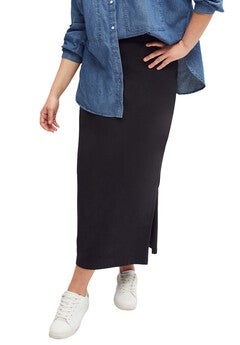 Oversized Button-Front Denim Shirt