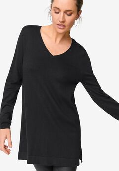 V-Neck Sweater Tunic