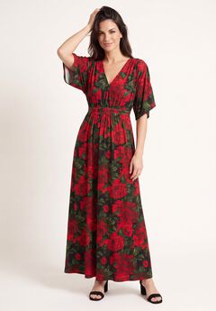Plus Size Red Sparkly Dress