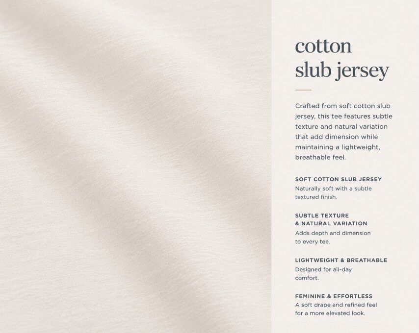 Cotton Jersey Slub Cap Sleeve Trapeze Tee, , alternate image number 3