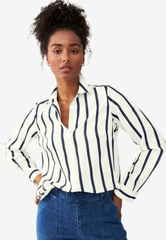 Button Front Satin Shirt