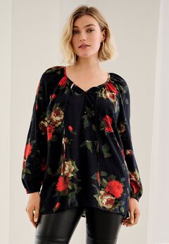 Tie Neck Peasant Tunic