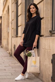 Plus Size Black Crewneck