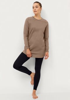 French Terry Blouson Sleeve Sweatshirt Tunic