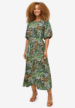 Plus Size Flattering Satin Dress