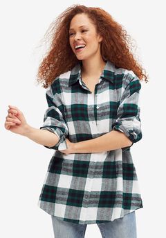 Plus Size Button Cuff Shirts