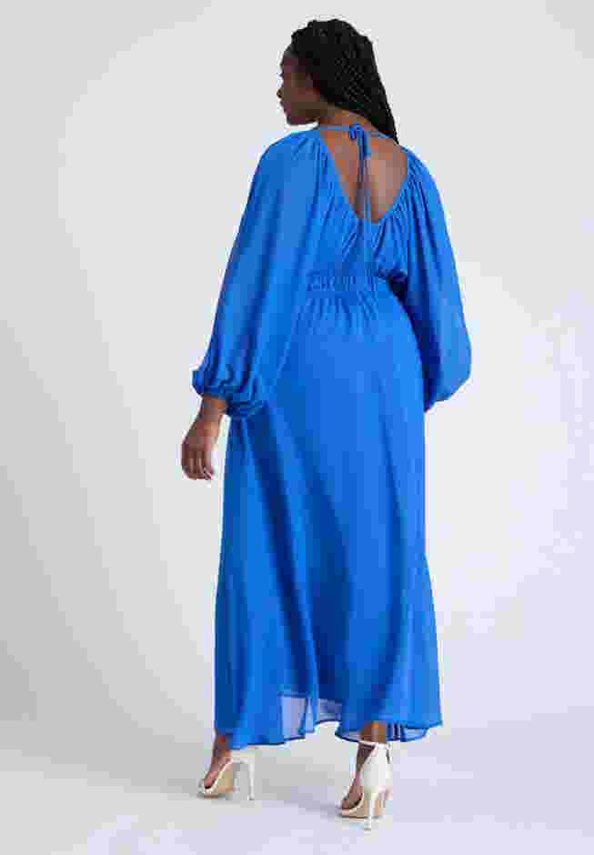 Chiffon Balloon Sleeve Maxi Dress image number 1