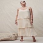 Pleated Layered Maxi Dress image number null