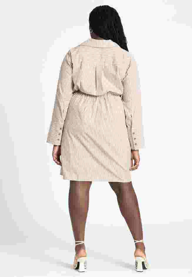 Asym Striped Shirt Dress image number 2