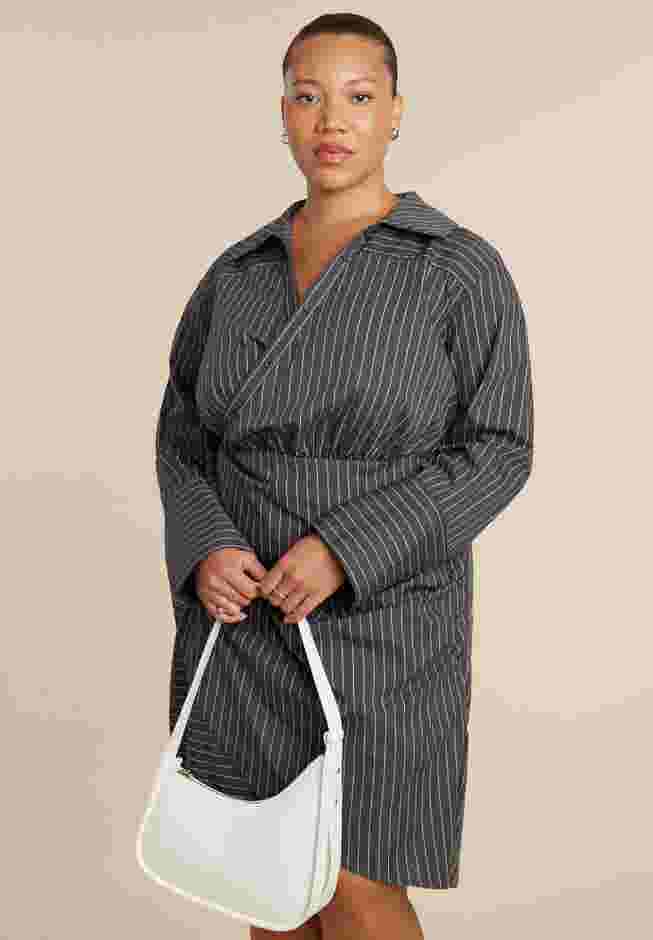 Asym Striped Shirt Dress image number 2