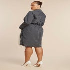 Asym Striped Shirt Dress image number null