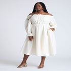 Off The Shoulder Ruffle Maxi Dress image number null