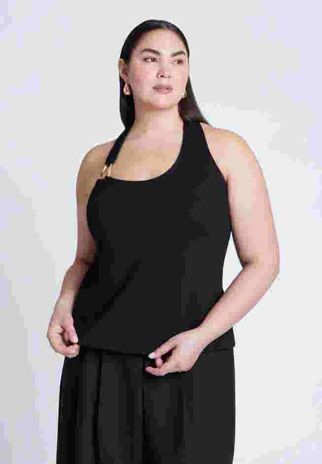 Asym Halter With Hardware Detail image number 0