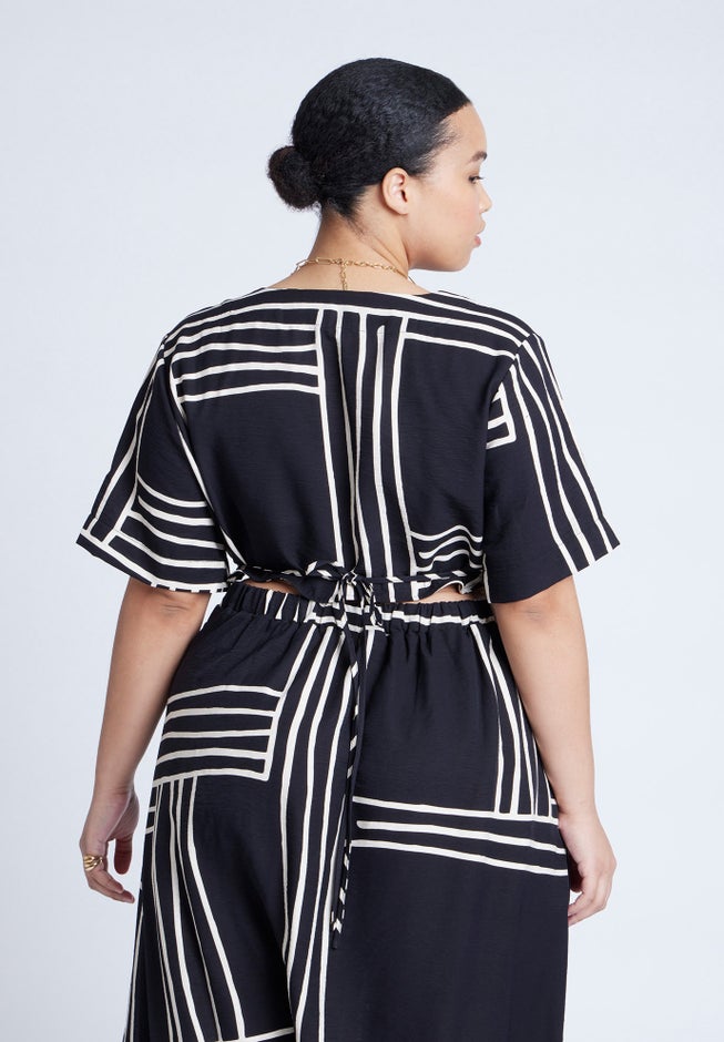 Printed Wrap Top image number 1