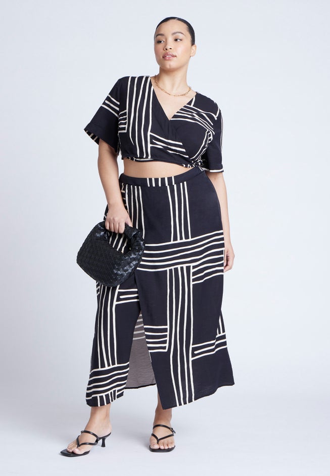 Printed Wrap Top image number 2