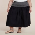 Smocked Flare Maxi Skirt image number null