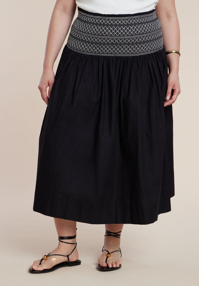 Smocked Flare Maxi Skirt image number 1