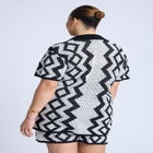 Oversized Crochet Button Up image number null