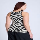 Printed Sweater Tank image number null