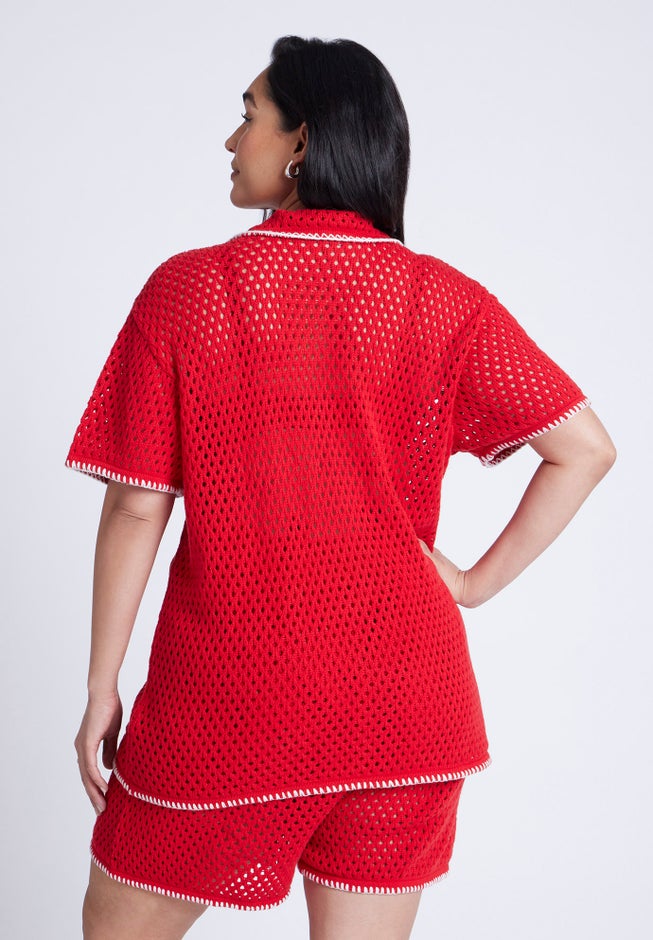 Crochet Sweater Tee image number null