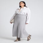 Flared Sweater Maxi Skirt image number null