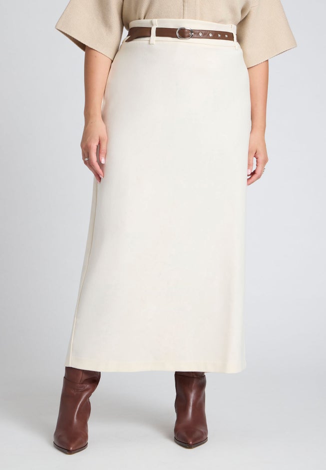 Belted Column Skirt image number 1