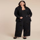 Floral Sequin Wide Leg Pant image number null