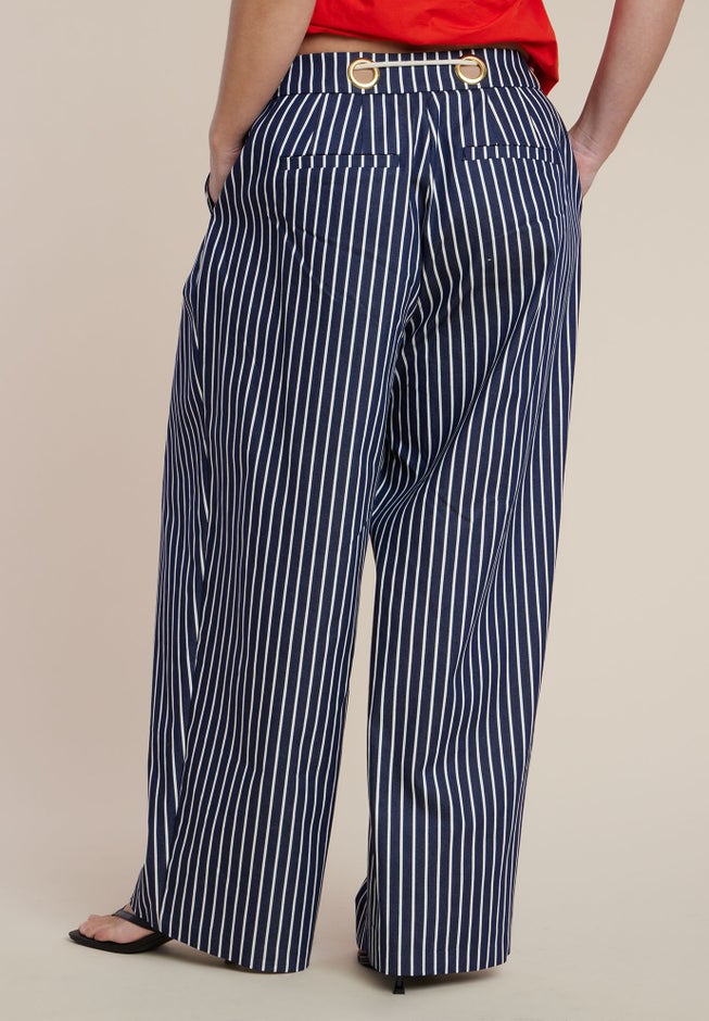 Striped Pant With Rope Belt image number 2