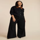 Embellished Denim Jacket With Fur Collar image number null