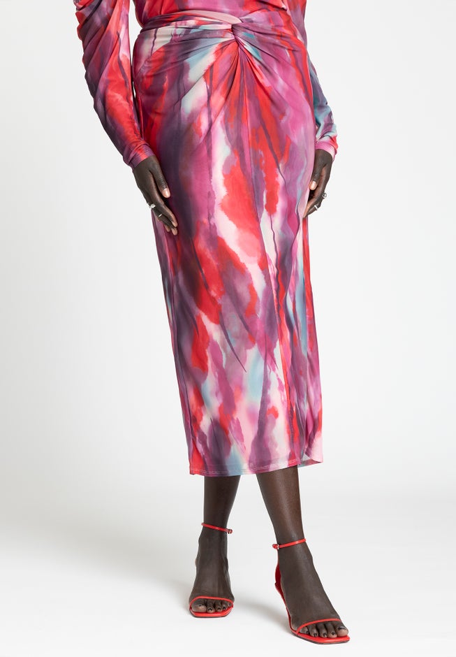 Twist Detail Maxi Skirt image number null