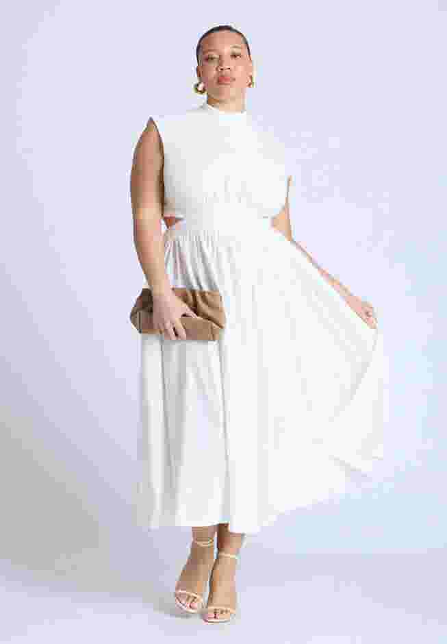 Linen High Neck Dress image number 2