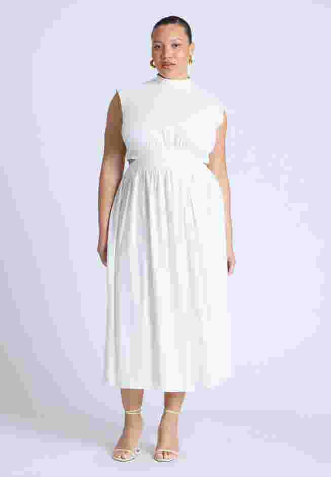 Linen High Neck Dress image number 0