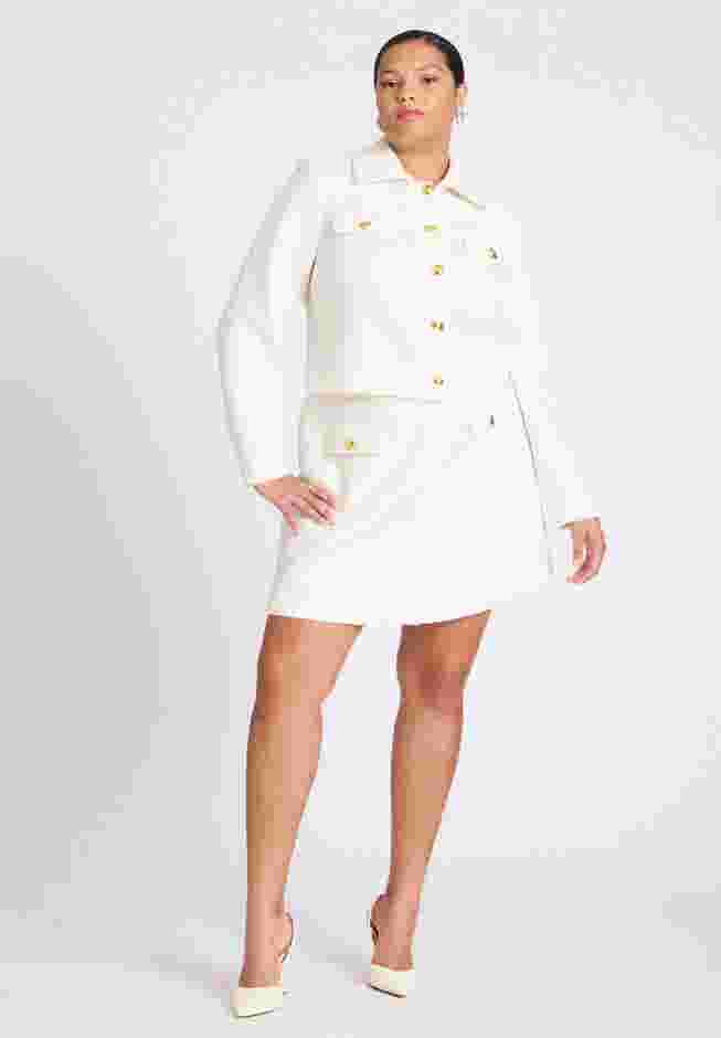 Gold Button Mini Skirt image number 0