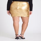 Paillette Sequin Mini Skirt image number null