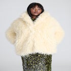 Textural Faux Fur Coat image number null
