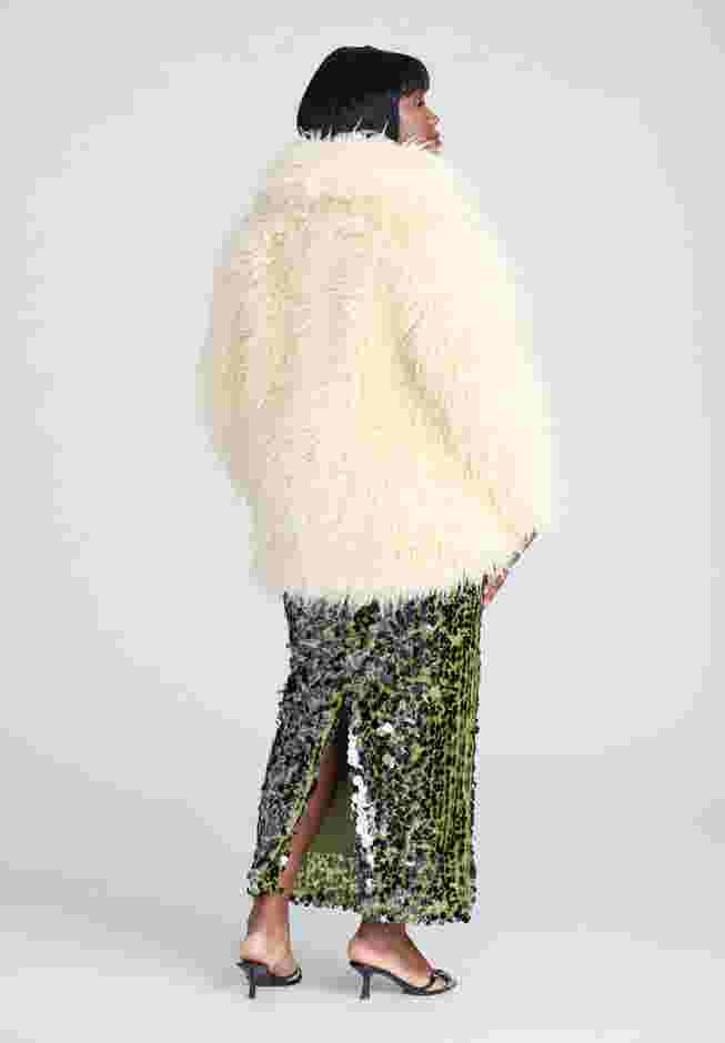 Textural Faux Fur Coat image number 3