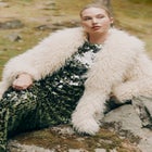 Textural Faux Fur Coat image number null