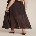 Semi-Sheer Chiffon Circle Skirt image number null