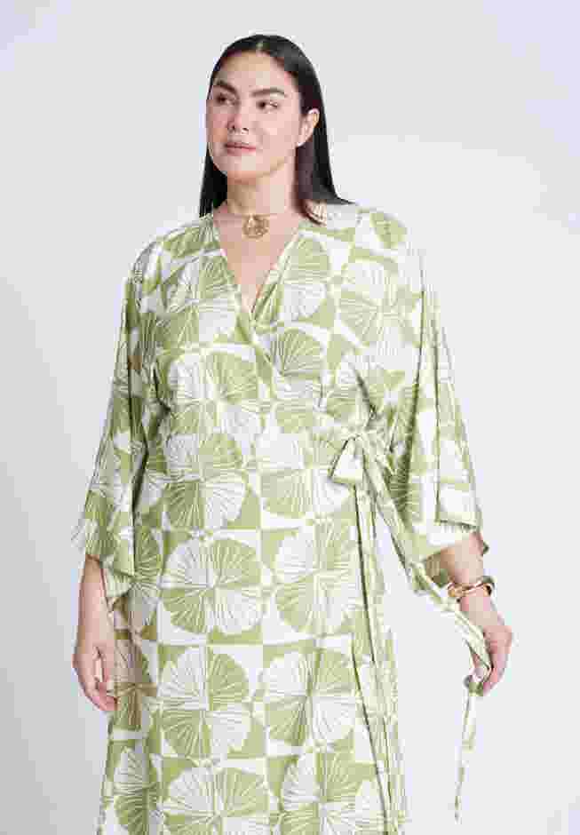 Kimono Sleeve Maxi Wrap Dress image number 4
