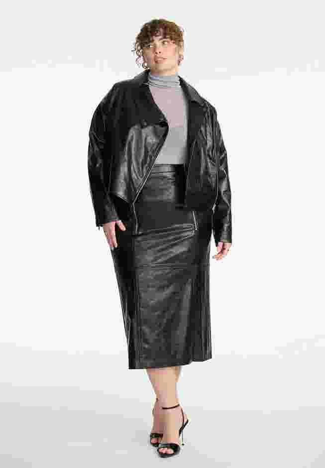 Boxy Faux Leather Jacket image number 0