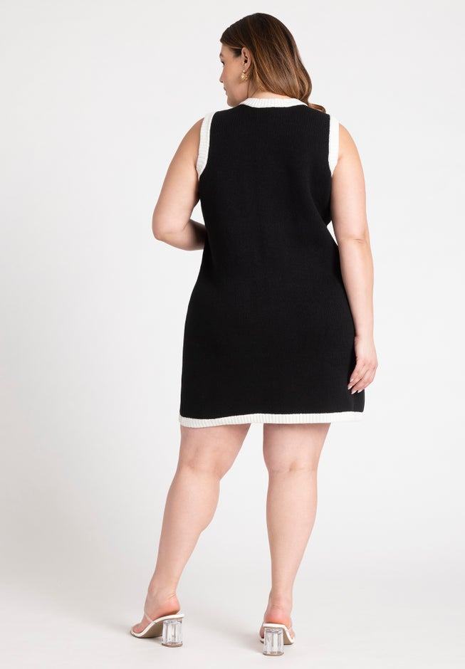 Preppy Mini Sweater Dress image number null