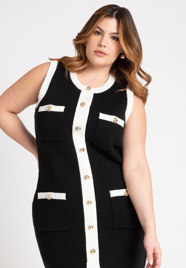 Preppy Mini Sweater Dress image number null