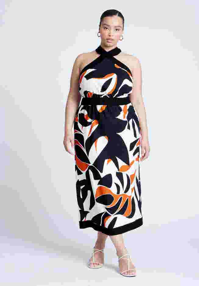 Halter Neck Printed Maxi Dress image number 0