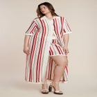 Striped Crochet Duster image number null