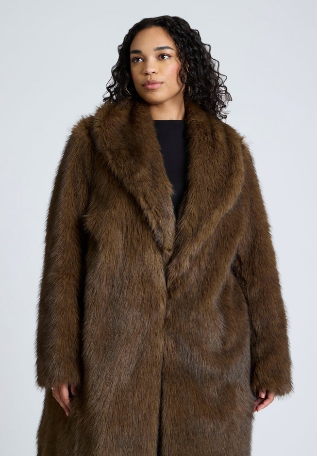 Long Faux Fur Coat image number 2