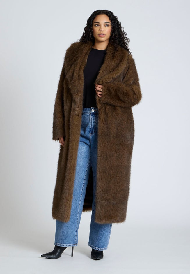 Long Faux Fur Coat image number 0