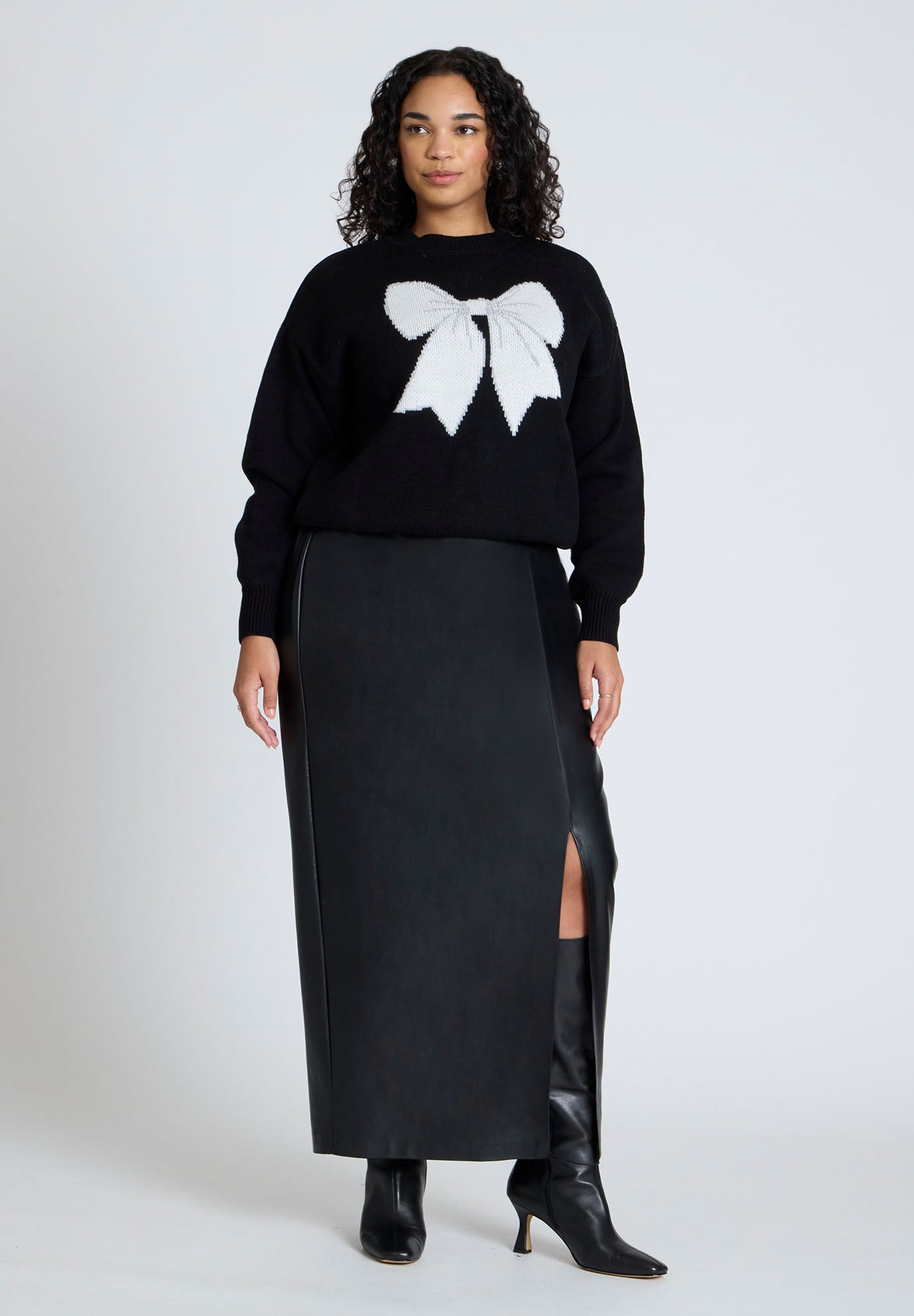 Bow Intarsia Sweater image number 2