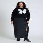 Bow Intarsia Sweater image number null