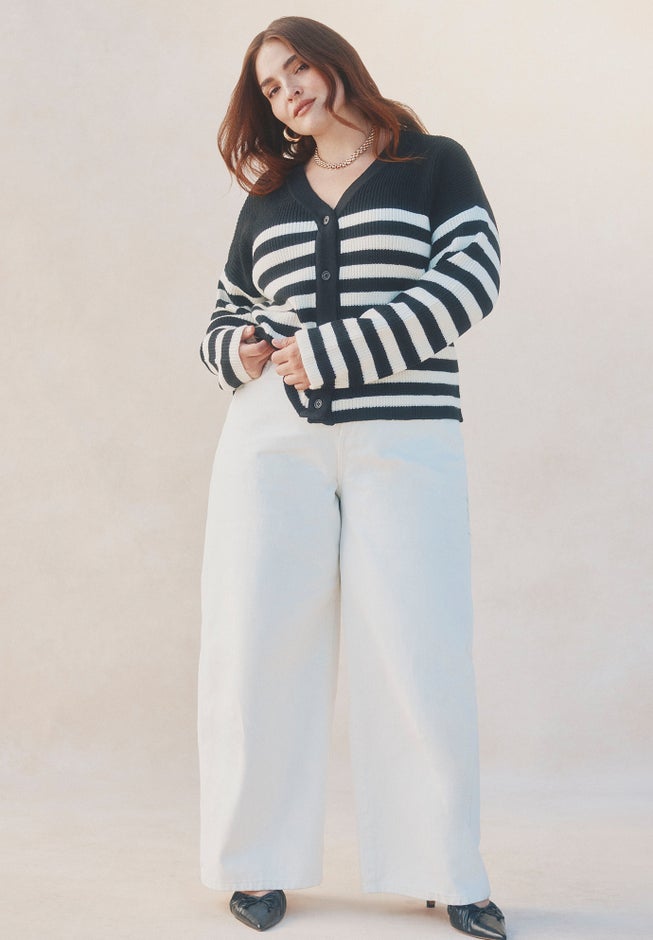 The Yvette Rigid Wide Leg Jean image number 0